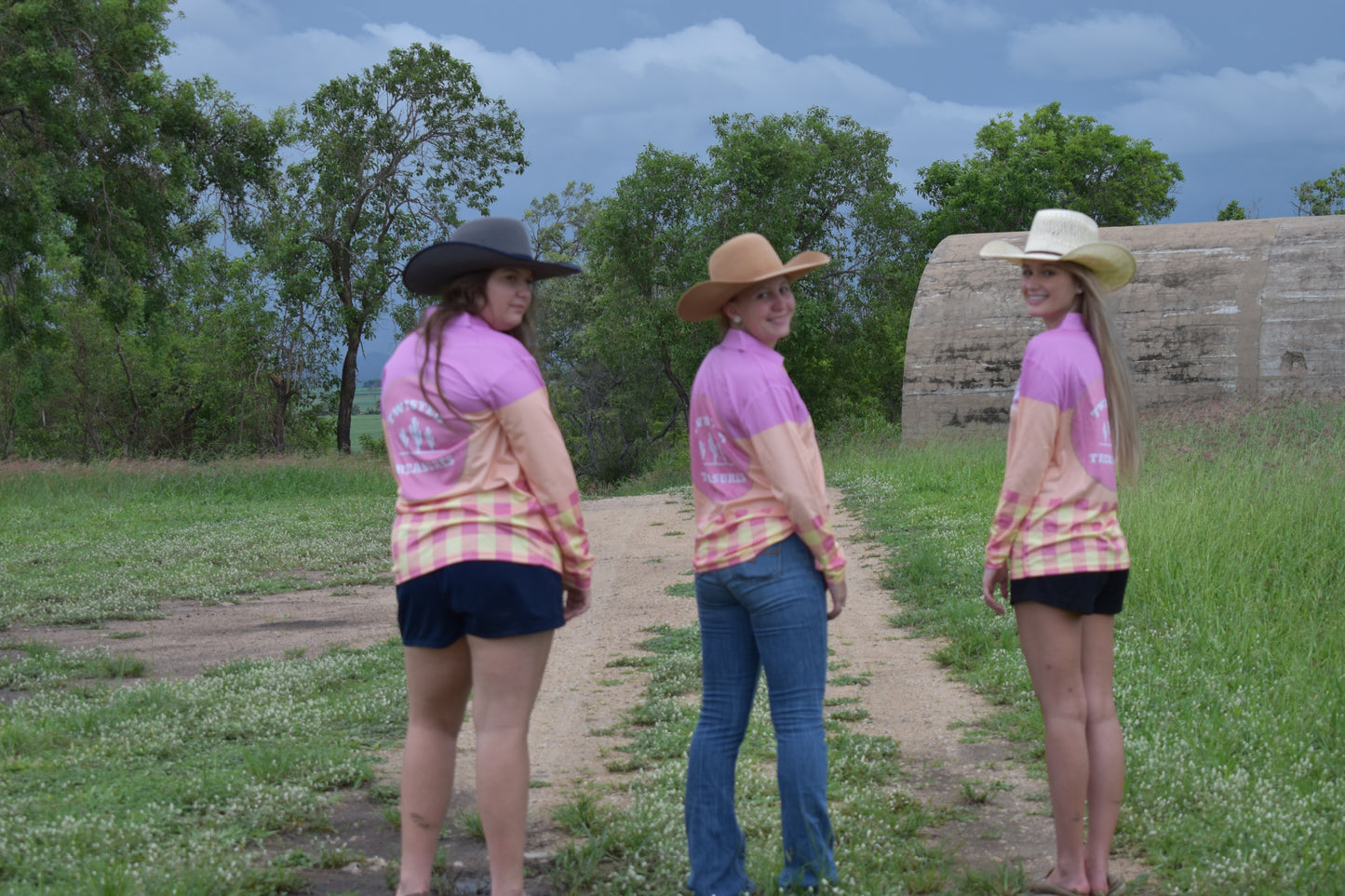 Pink & yellow check fishing shirt