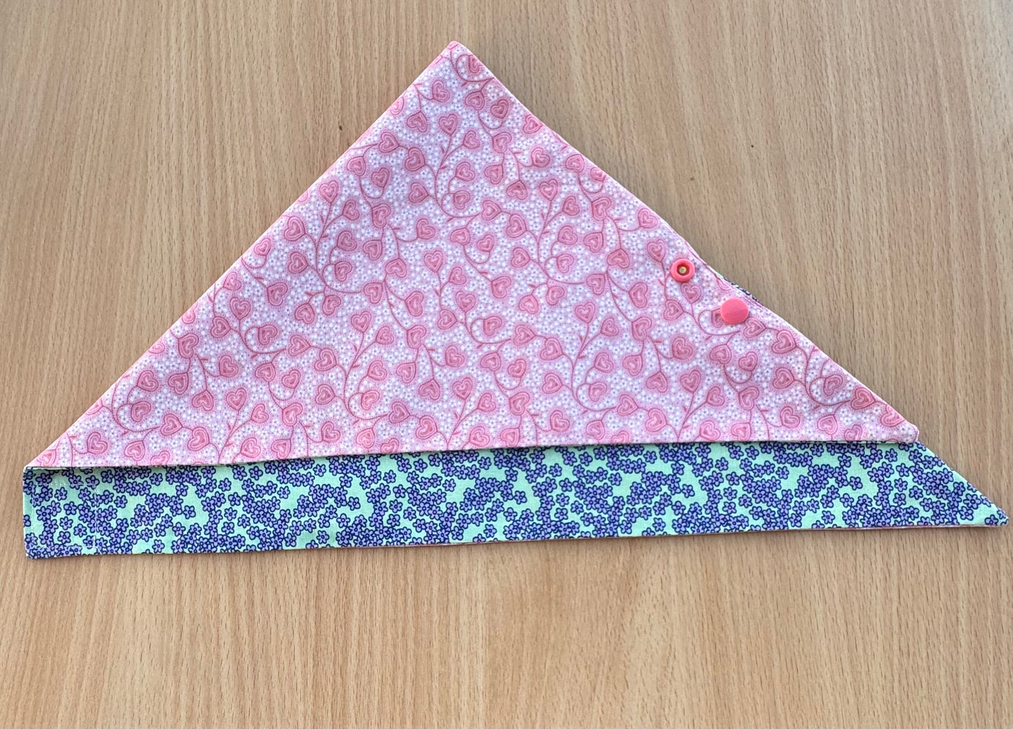 Pink Hearts & Purple Flowers