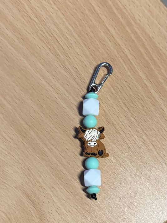 Highland Cow key chain